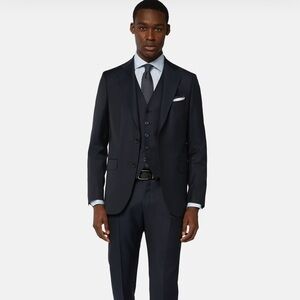 BOGGI Milano Navy Blue Wool Jacket Blazer